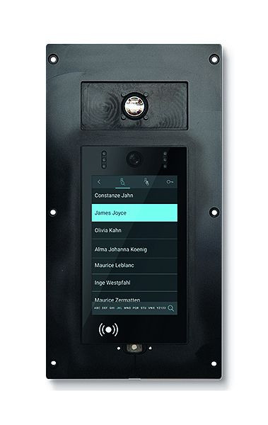 TCS Türkontrollsystem Carus IP-Video-Außenstation Serie ARGOS 4 mit LC-Display, für bis zu 1.000 Wohneinheiten, Einbau, schwarz, CAE3304-IP-0156