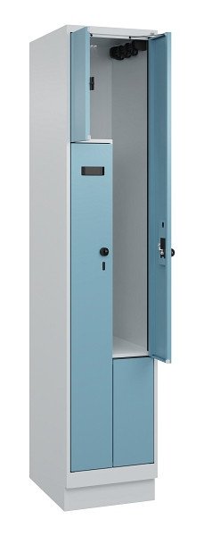C+P Z-Spind Evolo PLUS, Sockel, 2 Fächer, 1950x400x500mm, 7035/0010, Drehriegel, 049023-122 S10004
