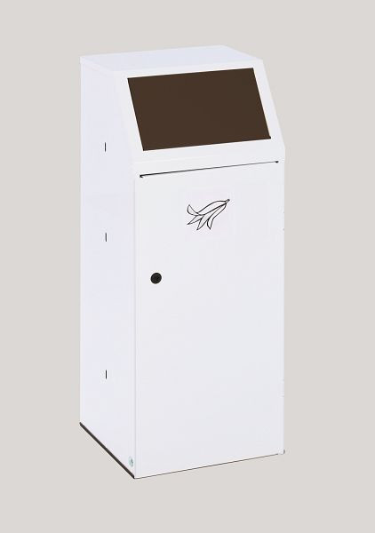 VAR Wertstoffsammler WSG 69 mit Fronttür, Einwurfklappe beschichtet, Klemmring, braun, 17154