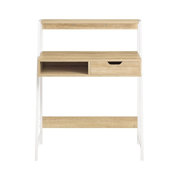 SoBuy Schreibtisch mit einer Schublade Holzfarbe 80x50x100cm, Industriell, FWT63-N