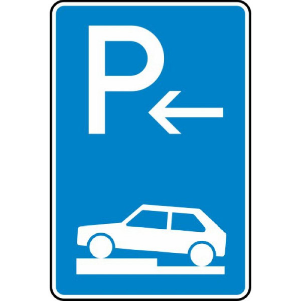 Stein HGS Parken auf Gehwegen halb quer zur Fahrtrichtung links (Ende) Nr. 315-72, 630x420mm /RA2/Alform, 315-72-122