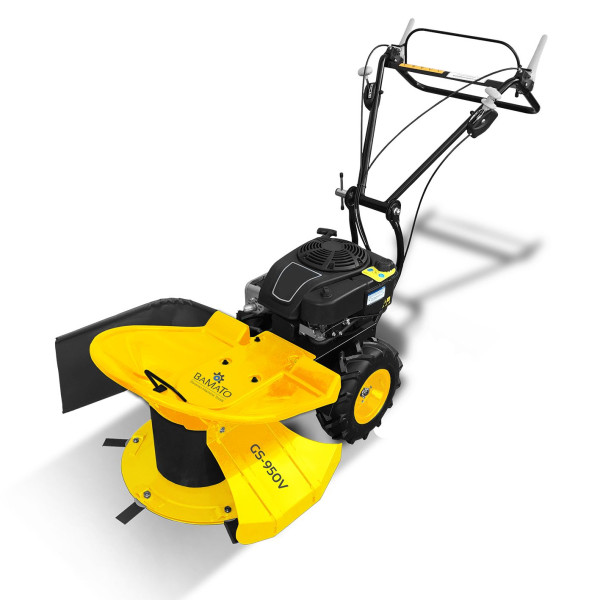 BAMATO Hochgrasschneider / Kreiselmäher mit RATO R225 Motor, 6 Messer, höhenverstellbarer Griff, 640 mm Schnittbreite, variable Geschwindigkeit, GS-950V