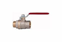 Riegler Kugelhahn mit rotem Stahlhebel, leichte Ausführung, Innen/Außengewinde, 103210