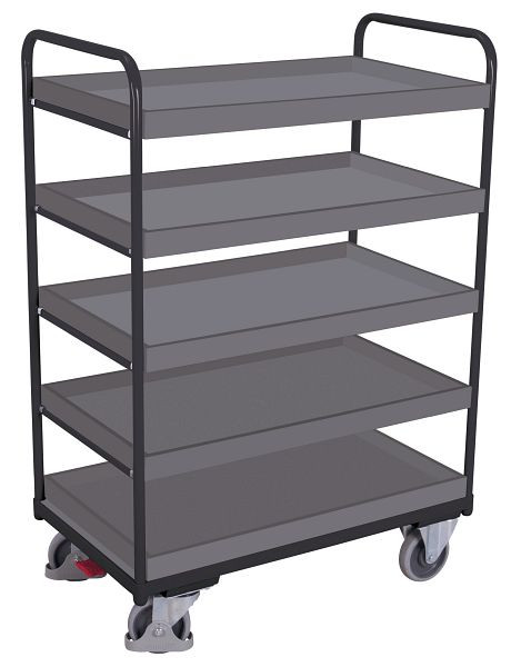 VARIOfit Etagenwagen hoch, Ladefläche: 815 x 455 mm, RAL 7016 anthrazitgrau, Ladehöhe: 270 / 530 / 805 / 1.080 / 1.350 mm, sw-500.214/AG