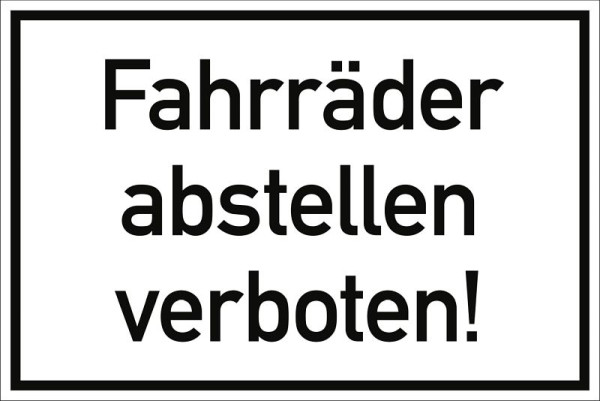Moedel Fahrräder abstellen verboten!, Aluminium, 300x200 mm, 99071