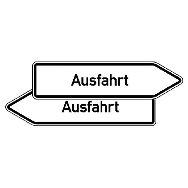 Stein HGS Innerbetrieblicher Wegweiser rechts / links -Ausfahrt-, linksweisend, 53.5797