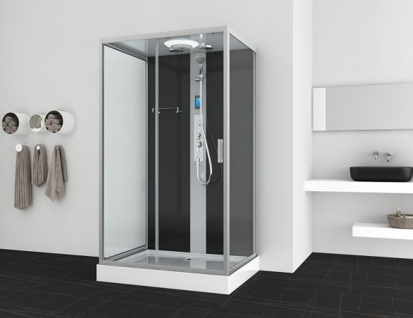 Sanotechnik Komplettduschkabine BOSTON 90x120x215cm chrom (Bausatz), CL22