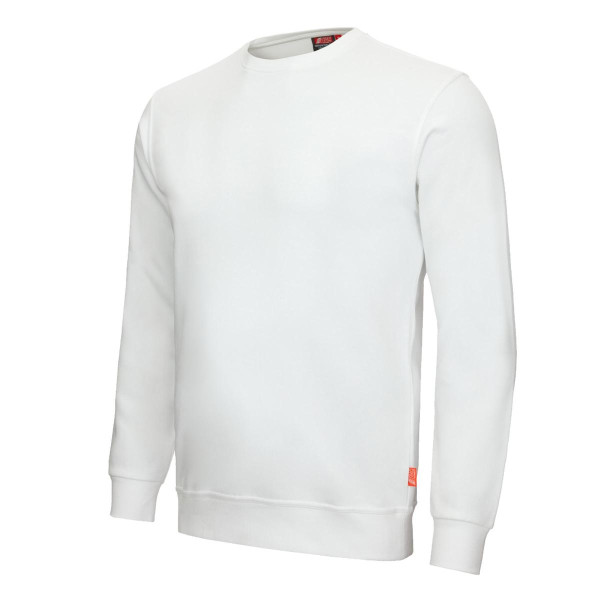 NITRAS MOTION TEX LIGHT, Pullover, 70% Baumwolle / 30% Polyester, 300 g/qm, STANDARD 100 by OEKO-TEX®, Größe: XS, Farbe: weiß, VE: 15 Stück, 7015-1100-XS