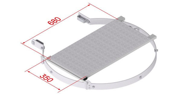 HYMER Zugangssperre klappbar, Aluminium, Grundfläche: 350 x 680 mm, 0055644