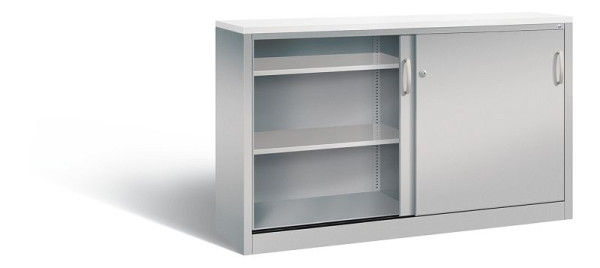 C+P Sideboard mit Schiebetüren Acurado, H1000xB1600xT400mm, Farbe: Weißaluminium, Bügelgriff, 2146-00 S10131