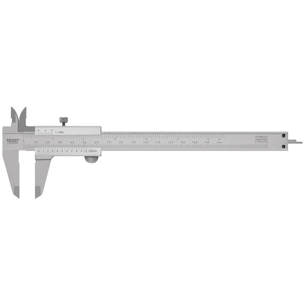 Vogel Germany Präzisions-Taschenmessschieber, 200 mm / 8 inch, 201034