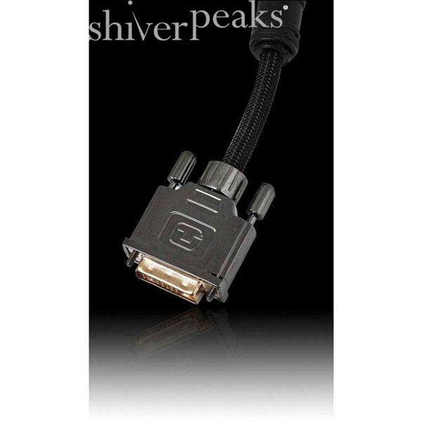 shiverpeaks DVI-Anschlusskabel, 24+1 Dual Link Kabel mit Ferrits, vergoldete Kontakte, schwarzes Nylon, 1,5m, 77441-SBN