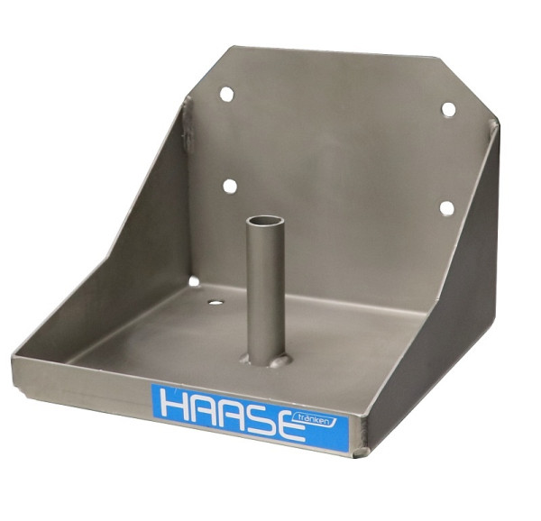 Haase-Tränken Lecksteinhalter mit Rohrstück, Edelstahl, 200.624 VA