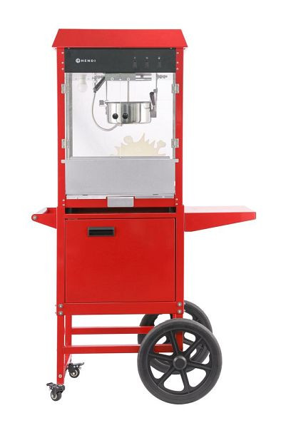 Hendi Popcorn-Maschine rot, mit Fahrgestell 230V 1155W, 282830