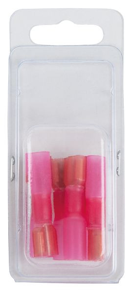 KS Tools Sortiment isolierter Quetschverbinder, rot, AWG22-16, 6-teilig Buchse, 970.0670