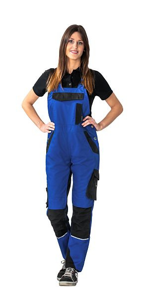 Planam Norit Damen Latzhose, kornblumenblau/schwarz, Größe 38, 6532038