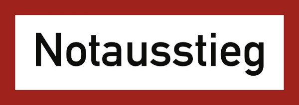 Moedel Notausstieg, Folie, 297x105 mm, 57385, 4060081013425