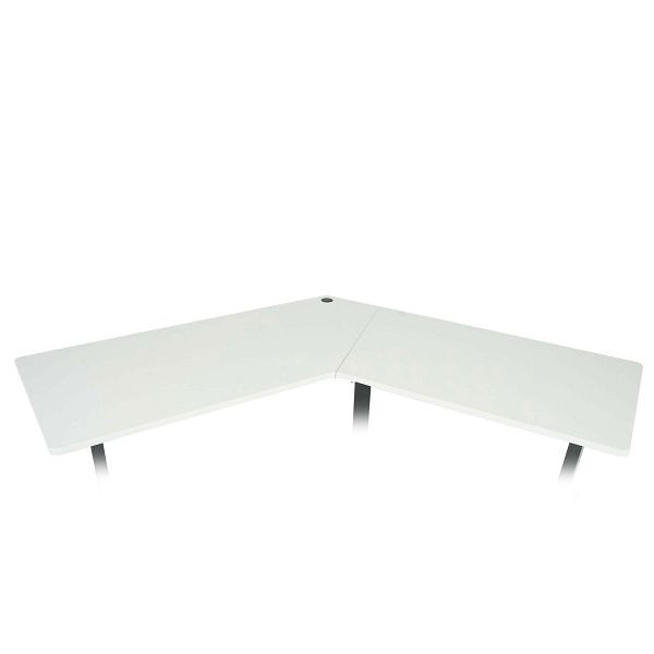 Mendler Tischplatte HWC-D40 für Eck-Schreibtisch, Schreibtischplatte, 120°, weiß, 75762