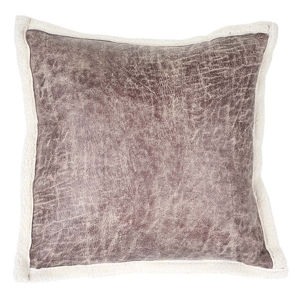 Mendler Deko-Kissen Wildlederimitat, Sofakissen Zierkissen mit Füllung, braun Fellimitat 45x45cm, 51884