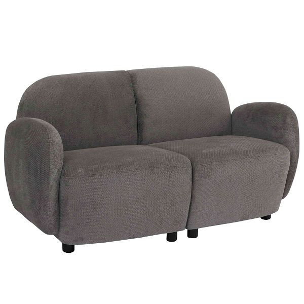 Mendler 2er-Sofa HWC-P33, 2-Sitzer Couch Loungesofa, Stoff/Textil Chenille (330 g/m²) Öko-Tex, hellgrau, 118720+118721+118722