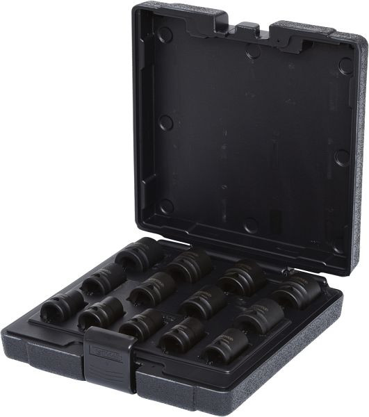 KS Tools 1/2" 12-kant-Kraft-Stecknuss-Satz, kurz, 13-teilig, 515.0900