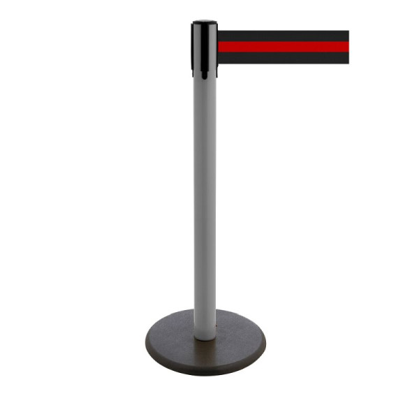 Stein HGS Personenleitsystem -P-Line Premium-, anthrazit, grau, mit magnetischem Gurtendstück, Gurtlänge: 3,8 m, 34241a-0804