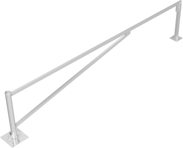 Schake Drehschranke, für Dübel Befestigung, feuerverzinkt, lichte Weite: 4500 mm, mit Profilzylinderschloss, 413_450ZP