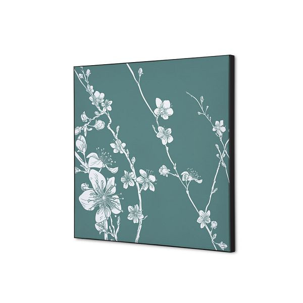 Showdown Displays Spannstoff Wanddekoration SET 40 x 40 Japanische Kirschblüte Grün, TFR22W400-SET-I10