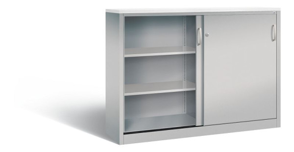 C+P Sideboard mit Schiebetüren Acurado, H1200xB1600xT400mm, Farbe: Weißaluminium, Bügelgriff, 3 OH, 2147-1200 S10321