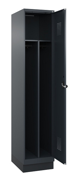 C+P Spind Evolo PLUS, mit Sockel, 1 Abteil, 1950x400x500mm, 7016/7016, Verschluss Drehriegel, 049020-12F S10016