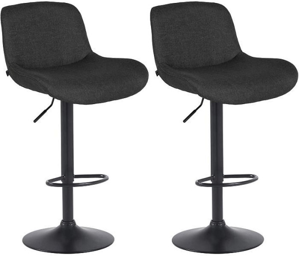 CLP Barhocker Solon Schwarz Stoff, schwarz, VE: 2 Stück, 326602