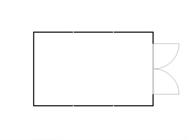 FLADAFI Materialcontainer-Kombination, IC Pro 1460, isoliert, mit isoliertem Boden, Doppelflügeltür (symmetrisch) auf der 4 m Seite, F2223410301-F911