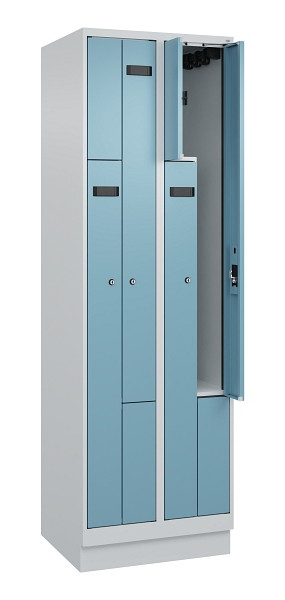 C+P Z-Spind Evolo PLUS, Sockel, 4 Fächer, 1950x600x500mm, 7035/0010, Zylinderschloss, 049023-204 S10036