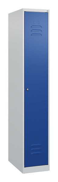 C+P Umkleidespind Classic PLUS, 1700x300x500mm, 7035/5010, Zylinderschloss, 0800007-10 S10013