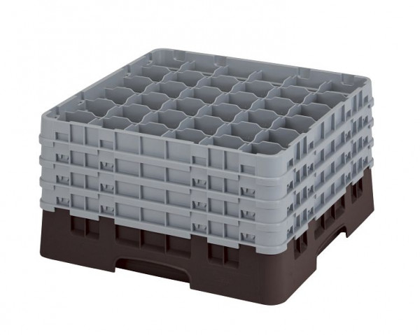 Cambro Spülkorb mit 36 Fächer Camrack® 23,8 cm Braun, 36S900167