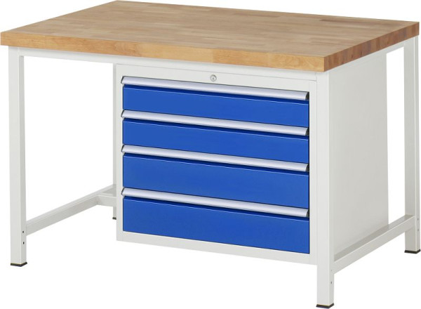 RAU Werkbank Serie 8000 - Modell 8262, B1250 x T900 x H840 mm, 13-8262A1-129B4S.11