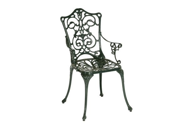 Merxx Lugano Sessel, mit verspieltem Muster, grün, Aluminiumguss, 21110-214