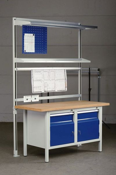 KLW Grundrahmen für Werkbank- und Bodenmontage Typ 4 als Standversion, 2250 x 750 mm H x B, mit zusätzlicher Werkbankbefestigung, AB04C-GRU-0750-2250