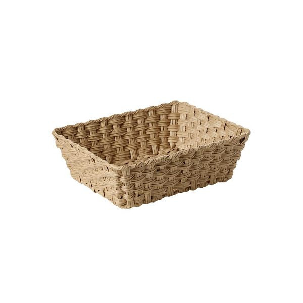 APS GN 1/2 Korb TWIRL - Polypropylen braun, 32,5 x 26,5 cm, Höhe 10 cm, GN-System, mit Edelstahldraht, 40371
