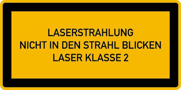 Schilder Klar Maschinenkennzeichnung Laser Klasse 2, 105x52 mm Folie selbstklebend, 7404/61