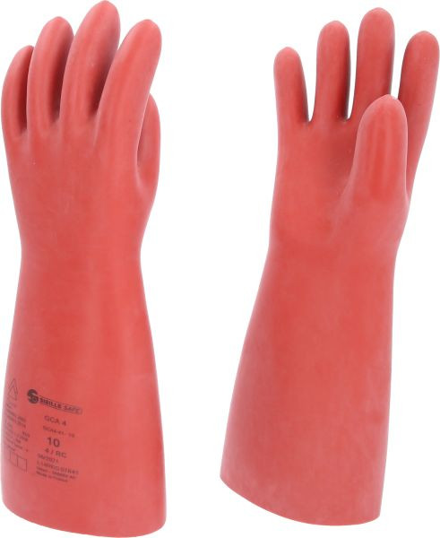 KS Tools Elektriker-Schutzhandschuh mit mechanischen und thermischen Schutz, Größe 10, Klasse 4, rot, 117.0099