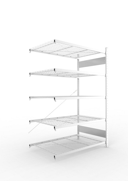 Meta S3 150 CLIP Drahtgitterfachbodenregal, Anbauregal 2000 x 1300 x 800 vzk kpl. mit 5 Drahtgitterböden, 9900008601