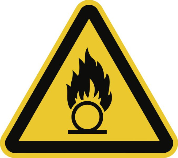 Moedel Warnung vor brandfördernden Stoffen ISO 7010, Aluminium, 200 mm Seitenlänge, 59036