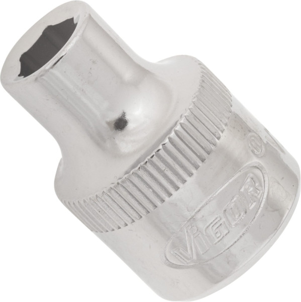 VIGOR Steckschlüsseleinsatz, Vierkant hohl 10 mm (3/8 Zoll), Außen-Sechskant Profil, 6 mm, V2278N