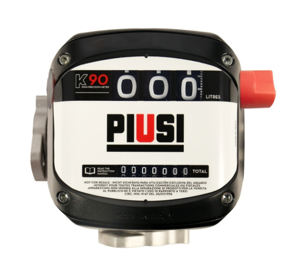 ZUWA Zählwerk mechanisch K90 für Diesel/Heizöl, maximaler Durchfluss 20-90 l/min, Version SO, P900SO