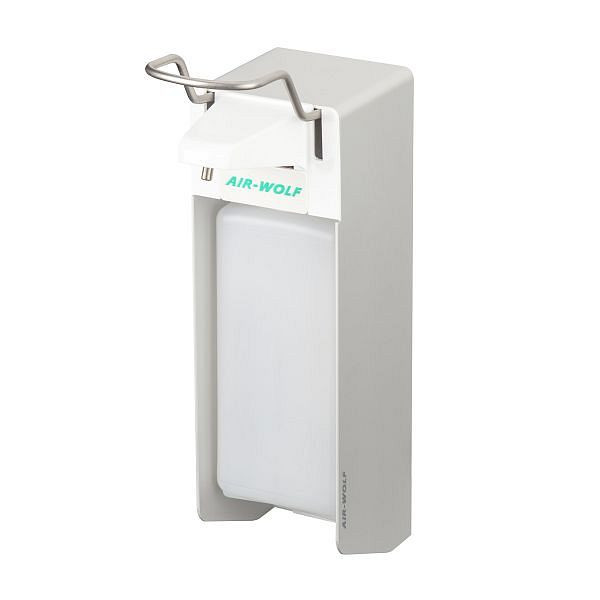 Air Wolf Desinfektionsmittel- und Seifenspender, Serie Omikron II, H x B x T: 330 x 95 x 168 mm, Alu eloxiert, WH Kunststoff, 35-450