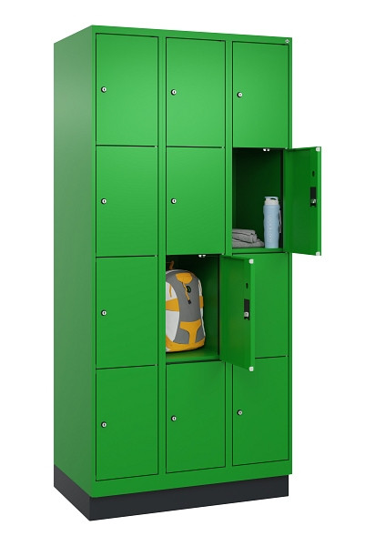C+P Schließfachschrank Evolo PLUS, mit Sockel, 12 Fächer, 1950x900x500mm, 6037/6, 049020-304 S10026