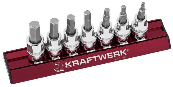 Kraftwerk Sechskant-Bit-Steckschlüssel-Satz Zollmaße, MAGALU, 7-tlg, 206599