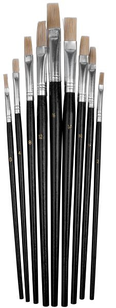 SW-Stahl Pinselsortiment, 9-teilig, 61409SB, 4033592015578