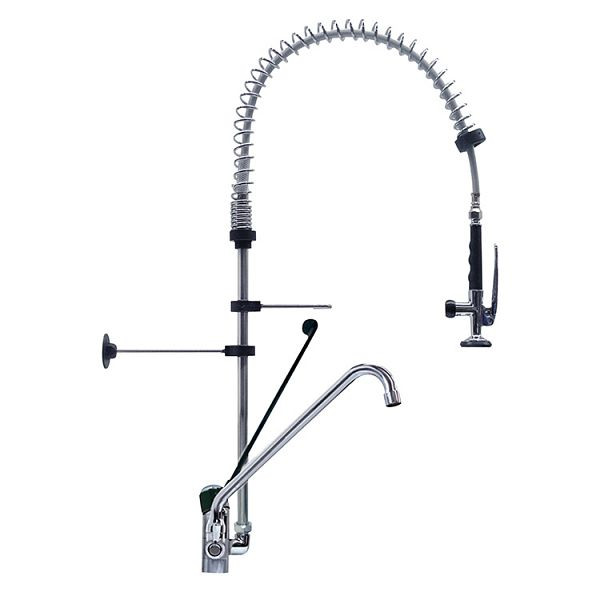 Gastro-Inox Monoblock-Vorspüldusche mit handfreier Bedienung und Schwenkkran ausgestattet, 700mm, High Performance, 402.110